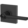 image:imageSchlage F10 LAT 622 CEN Latitude Door Lever with Century Trim Hall amp Closet Passage Lock Matte BlackMatte Black