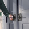 image:imageSchlage F10 LAT 622 CEN Latitude Door Lever with Century Trim Hall amp Closet Passage Lock Matte BlackMatte Black