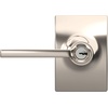 image:imageSchlage F10 LAT 622 CEN Latitude Door Lever with Century Trim Hall amp Closet Passage Lock Matte BlackPolished Nickel