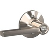 image:imageSchlage F10 LAT 622 CEN Latitude Door Lever with Century Trim Hall amp Closet Passage Lock Matte BlackPolished Nickel