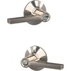 image:imageSchlage F10 LAT 622 CEN Latitude Door Lever with Century Trim Hall amp Closet Passage Lock Matte BlackPolished Nickel