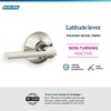 image:imageSchlage F10 LAT 622 CEN Latitude Door Lever with Century Trim Hall amp Closet Passage Lock Matte BlackPolished Nickel