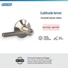 image:imageSchlage F10 LAT 622 CEN Latitude Door Lever with Century Trim Hall amp Closet Passage Lock Matte BlackPolished Nickel