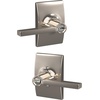 image:imageSchlage F10 LAT 622 CEN Latitude Door Lever with Century Trim Hall amp Closet Passage Lock Matte BlackPolished Nickel