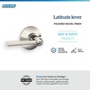image:imageSchlage F10 LAT 622 CEN Latitude Door Lever with Century Trim Hall amp Closet Passage Lock Matte BlackPolished Nickel