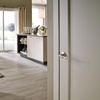 image:imageSchlage F10 LAT 622 CEN Latitude Door Lever with Century Trim Hall amp Closet Passage Lock Matte BlackPolished Nickel