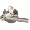 image:imageSchlage F10 LAT 622 CEN Latitude Door Lever with Century Trim Hall amp Closet Passage Lock Matte BlackPolished Nickel