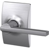 image:imageSchlage F10 LAT 622 CEN Latitude Door Lever with Century Trim Hall amp Closet Passage Lock Matte BlackSatin Chrome