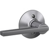 image:imageSchlage F10 LAT 622 CEN Latitude Door Lever with Century Trim Hall amp Closet Passage Lock Matte BlackSatin Chrome