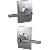 image:imageSchlage F10 LAT 622 CEN Latitude Door Lever with Century Trim Hall amp Closet Passage Lock Matte BlackSatin Chrome