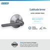 image:imageSchlage F10 LAT 622 CEN Latitude Door Lever with Century Trim Hall amp Closet Passage Lock Matte BlackSatin Chrome