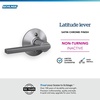 image:imageSchlage F10 LAT 622 CEN Latitude Door Lever with Century Trim Hall amp Closet Passage Lock Matte BlackSatin Chrome