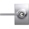 image:imageSchlage F10 LAT 622 CEN Latitude Door Lever with Century Trim Hall amp Closet Passage Lock Matte BlackSatin Chrome