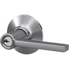 image:imageSchlage F10 LAT 622 CEN Latitude Door Lever with Century Trim Hall amp Closet Passage Lock Matte BlackSatin Chrome