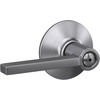 image:imageSchlage F10 LAT 622 CEN Latitude Door Lever with Century Trim Hall amp Closet Passage Lock Matte BlackSatin Chrome