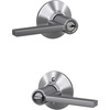 image:imageSchlage F10 LAT 622 CEN Latitude Door Lever with Century Trim Hall amp Closet Passage Lock Matte BlackSatin Chrome