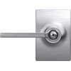 image:imageSchlage F10 LAT 622 CEN Latitude Door Lever with Century Trim Hall amp Closet Passage Lock Matte BlackSatin Chrome