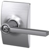 image:imageSchlage F10 LAT 622 CEN Latitude Door Lever with Century Trim Hall amp Closet Passage Lock Matte BlackSatin Chrome