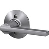 image:imageSchlage F10 LAT 622 CEN Latitude Door Lever with Century Trim Hall amp Closet Passage Lock Matte BlackSatin Chrome