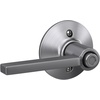 image:imageSchlage F10 LAT 622 CEN Latitude Door Lever with Century Trim Hall amp Closet Passage Lock Matte BlackSatin Chrome