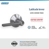 image:imageSchlage F10 LAT 622 CEN Latitude Door Lever with Century Trim Hall amp Closet Passage Lock Matte BlackSatin Chrome