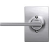 image:imageSchlage F10 LAT 622 CEN Latitude Door Lever with Century Trim Hall amp Closet Passage Lock Matte BlackSatin Chrome