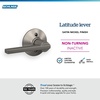 image:imageSchlage F10 LAT 622 CEN Latitude Door Lever with Century Trim Hall amp Closet Passage Lock Matte BlackSatin Nickel