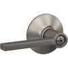 image:imageSchlage F10 LAT 622 CEN Latitude Door Lever with Century Trim Hall amp Closet Passage Lock Matte BlackSatin Nickel