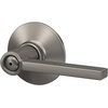 image:imageSchlage F10 LAT 622 CEN Latitude Door Lever with Century Trim Hall amp Closet Passage Lock Matte BlackSatin Nickel