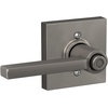 image:imageSchlage F10 LAT 622 CEN Latitude Door Lever with Century Trim Hall amp Closet Passage Lock Matte BlackSatin Nickel