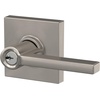 image:imageSchlage F10 LAT 622 CEN Latitude Door Lever with Century Trim Hall amp Closet Passage Lock Matte BlackSatin Nickel
