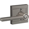image:imageSchlage F10 LAT 622 CEN Latitude Door Lever with Century Trim Hall amp Closet Passage Lock Matte BlackSatin Nickel
