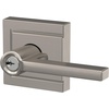 image:imageSchlage F10 LAT 622 CEN Latitude Door Lever with Century Trim Hall amp Closet Passage Lock Matte BlackSatin Nickel