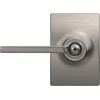 image:imageSchlage F10 LAT 622 CEN Latitude Door Lever with Century Trim Hall amp Closet Passage Lock Matte BlackSatin Nickel