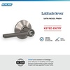 image:imageSchlage F10 LAT 622 CEN Latitude Door Lever with Century Trim Hall amp Closet Passage Lock Matte BlackSatin Nickel