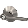 image:imageSchlage F10 LAT 622 CEN Latitude Door Lever with Century Trim Hall amp Closet Passage Lock Matte BlackSatin Nickel