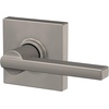 image:imageSchlage F10 LAT 622 CEN Latitude Door Lever with Century Trim Hall amp Closet Passage Lock Matte BlackSatin Nickel
