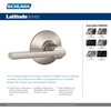 image:imageSchlage F10 V LAT 619 Latitude Door Lever Hall amp Closet Passage Lock Satin NickelNickel