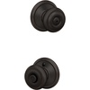 image:imageSchlage F40 GEO 622 ADD Georgian Door Knob with Addison Trim Bed amp Bath Privacy Lock Matte BlackAged Bronze