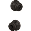 image:imageSchlage F40 GEO 622 ADD Georgian Door Knob with Addison Trim Bed amp Bath Privacy Lock Matte BlackAged Bronze