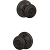 image:imageSchlage F40 GEO 622 ADD Georgian Door Knob with Addison Trim Bed amp Bath Privacy Lock Matte BlackAged Bronze