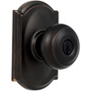 image:imageSchlage F40 GEO 622 ADD Georgian Door Knob with Addison Trim Bed amp Bath Privacy Lock Matte BlackAged Bronze