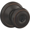 image:imageSchlage F40 GEO 622 ADD Georgian Door Knob with Addison Trim Bed amp Bath Privacy Lock Matte BlackAged Bronze