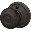 image:imageSchlage F40 GEO 622 ADD Georgian Door Knob with Addison Trim Bed amp Bath Privacy Lock Matte BlackAged Bronze