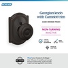 image:imageSchlage F40 GEO 622 ADD Georgian Door Knob with Addison Trim Bed amp Bath Privacy Lock Matte BlackAged Bronze