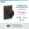 image:imageSchlage F40 GEO 622 ADD Georgian Door Knob with Addison Trim Bed amp Bath Privacy Lock Matte BlackAged Bronze