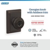 image:imageSchlage F40 GEO 622 ADD Georgian Door Knob with Addison Trim Bed amp Bath Privacy Lock Matte BlackAged Bronze