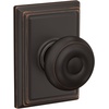image:imageSchlage F40 GEO 622 ADD Georgian Door Knob with Addison Trim Bed amp Bath Privacy Lock Matte BlackAged Bronze