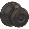 image:imageSchlage F40 GEO 622 ADD Georgian Door Knob with Addison Trim Bed amp Bath Privacy Lock Matte BlackAged Bronze