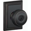 image:imageSchlage F40 GEO 622 ADD Georgian Door Knob with Addison Trim Bed amp Bath Privacy Lock Matte BlackAged Bronze